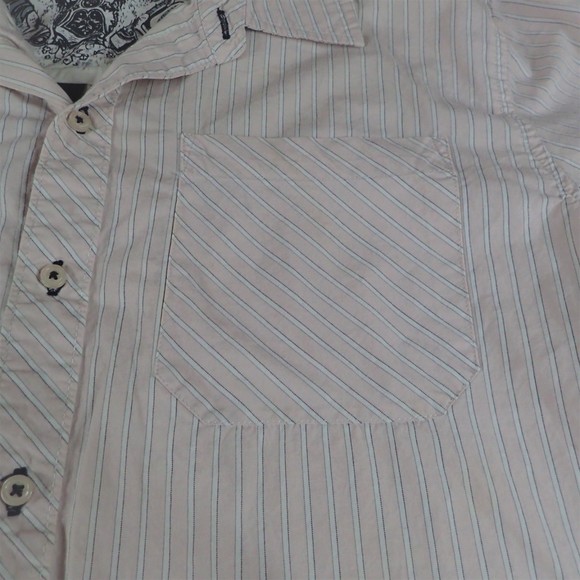 Alab Clothing Company Button Up Pink Shirt w/ Embroidery on Shoulder Size: Large - Picture 2 of 8